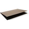 Eglooh - Gemini - Sottomano Scrivania Apribile in Cuoio Grigio Tortora cm 50x35 - Sottomano Pieghevole con Struttura in Alluminio e Raffinate Cuciture Artigianali - Made in Italy