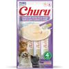 INABA Churu Lickable Purée Natural Cat Treats (pollo con gamberetti, 4 tubi)