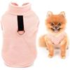 SMALLLEE_LUCKY_STORE Gilet in pile per cuccioli in tinta unita con anello al guinzaglio per cani di piccola taglia, gatto, ragazzo, ragazza, Yorkie, chihuahua, gattino, caldo abbigliamento autunnale e