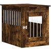 vidaXL Gabbia Cani da Arredamento Rovere Fumo 55x75x65cm Multistrato