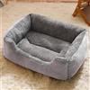 XXIUDEE Letto per Cani Medio, Letti Divano Ortopedici per Cani, Cuscino per Animali Anti-Ansia, Casa per Cani Quadrata Morbida e Calda con Fondo Antiscivolo per Gattini e Cuccioli (60 * 45 * 15cm