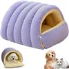 Generic Letto Cozy Monster per Gatti, Cuccia Grotta per Gatti da Interni, Casa Tenda Morbida e Calda per Gatti con Cuscino Rimovibile e Lavabile per Gatti e Cani di Piccola Taglia (Viola, L)