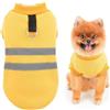 SMALLLEE_LUCKY_STORE Maglione in pile per cani di piccola taglia, gilet riflettente per animali domestici con anello a D, felpa per cuccioli in tinta unita calda per l'inverno e l'autunno,