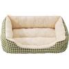 Mateju Cuccia Cane di Peluche, Rettangolare Lettino Cane Interno in Peluche Morbida Letto Gatto Cuccia per Animali Domestici con Fondo Antiscivolo per Piccolo e Media (Verde,44x32x10.5cm)
