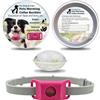 OALYGEI Aquality Pets Collare Antiparassitario Naturale, Ciondolo Repellente Per Pulci E Zecche Per Cani (Rosa)