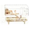 Generic Grande gabbia per criceti | Habitat trasparente a 2 strati per cincillà - 45 x 28 x 33,3 cm, gabbia per furetti in acrilico | per ricci, gerbilli, cincillà, piccoli animali domestici da allevamento