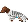 UOSIA Bassotto Tutina Abbigliamento Completo Corpo Pullover Felpa Per Cani Cappotto Primavera Sottile A Righe Puppy Tuta Pigiama A Quattro Zampe Maniche Lunghe Mini Bassotto