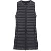 Peuignao Donna Piumino Lungo Leggero Gilet Piuma Trapuntato Giubbino Smanicato Piumini Giacca Gilet Puffer Piume Senza Maniche Donna Down Vest Donna Taglie Forti Caldo Nero M