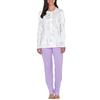 Linclalor Pigiama Estivo da Donna in Jersey, Completamente Aperto con Pantalone Lungo. Disponibile in Due Varianti e Fino alla Taglia 60