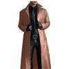VaiKanhai Cappotto lungo da uomo in pelle giacca a vento casual matrix cappotto nero vintage ecopelle gotica giacche uomo steampunk cappotto invernale cosplay costume da S-XXL