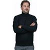 Capri 100% cashmere Capri Cashmere Uomo 100% Puro Cashmere Pullover -Collo Alto - Peso Invernale (Nero, XL)