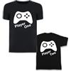 Generic Kit Coppia di T-Shirt Maglietta Players Padre Figlio Coordinato Maglia Uomo e a Anche Body Neonato Idea Regalo per Festa del papà Bianche Nere Rosse