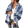 Saslax Camicette da Donna in Velluto a Coste, a Maniche Lunghe, con Bottoni e Scollo a V, A-Malva, L