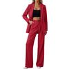 Genérico Completo Donna Elegante Curvy Set Pantaloni e Giacca Cerimonia Tailleur Elegante Ufficio Business Completo con Pantaloni e Blazer Slim Fit 2 Pezzi per Matrimonio Festa, grigio, 6XL