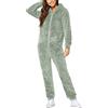 Duohropke - Jumpsuit da donna invernale caldo, pigiama a maniche lunghe invernale in pile per adulti, tuta intera in pile di peluche, tuta termica con fodera, tuta da notte invernale a pezzo unico, 1