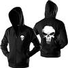keephen Felpa con Cappuccio da Uomo con Zip e Teschio con Stampa 3D Felpe Vintage con Zip a Tutta Lunghezza