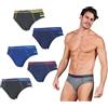 Navigare Offerta 6 Slip Uomo Elasticizzati Pacco da 6 Slip con Elastico Esterno Disponibili in Vari Modelli (IT, Testo, M, Regular, Regular, 21307Z)