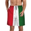 ZHONGSK Costume da bagno da uomo, pantaloncini da bagno a pantaloncini, ad asciugatura rapida, pantaloncini da spiaggia con tasche/cuccioli cani/uomini pantaloncini estivi da surf, Bandiera Italia, XL