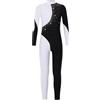 Freebily Body da Ginnastica Artistica Bambina Strass Leotards Jumpsuit Tuta Intera Sportiva da Allenamento Vestito Danza Classica Moderna Ballerina Costumi di Balletto Yoga Nero&Bianco 11-12 anni