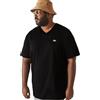 Lacoste T-Shirt da Uomo Big Fit con Scollo a V Pima T-Shirt Big Fit con Scollo a V (Confezione da 1), Nero, 3XL Plus
