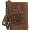 Greenburry Portafoglio Vintage Cafe Racer RFID in pelle 9,5 cm