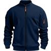 Generic Felpe da Uomo UK con Zip, a Maniche Lunghe, Casual, Pullover, Senza Cappuccio, Taglie Forti, Tute Sportive con Tasche, Leggere, Giacca da Esterno, Giacca da Lavoro, Designer, Maglioni da Lavoro
