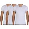 Fragi Maglia Uomo Maniche Corte in Puro Cotone, Maglia Scollo a V in Tessuto Elastico Senza Cuciture Seamless, Made in Italy - Set da 3 (Grigio Melange, XXL)