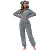 Generico Pigiama Intero Donna - Pigiamone Intero Morbido in Pile Teddy Pigiama Intero Adulto Cosplay Animale Onesies Morbido e Caldo Pigiama Invernale Pile con Cappuccio Tuta Intera in Peluche Adatta