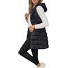 Achimlt Piumino Smanicato Donna Cappotto Invernale, Lungo Imbottito Piumino Donna con Zip Frontale e Tasche Funzionali, Caldo Giubbotto Senza Maniche Gilet per Autunno Inverno (Beige, S)