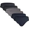 Nottingham Slip Uomo Cotone Mercerizzato, Art. SM765 F.DO Scuro 6pz M