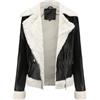 DLLDLGG Giacca In Pelle Oversize Da Donna, Cappotto Invernale In Montone Spesso Foderato In Pile, Giacca Bomber Corta