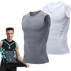 LIXQQS Canottiera Modellante Ionica, Canotta a Compressione da Uomo Canottiera Modellante per Il Corpo Dimagrante Canottiera Muscolare per Uomo Intimo Modellante Stretto (2 Pezzi)(E-White+Gray,S)