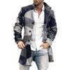 Generico Cappotto Uomo Invernale Elegante Soprabito Media Lunga Sottile Imbottito Leggero Monopetto Trench Giaccone Business Casual Nero Pesante Pea Coat Greatcoat Slim Fit Caldo Vintage Giubbotto