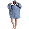 Shamdon Home Collection Coperta in pile Sherpa con cappuccio per donne e uomini, felpa oversize indossabile con cappuccio gigante e tasca, calda e accogliente, regalo invernale per adulti e