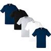 Fruit of The Loom Valueweight 5 Pack, T-Shirt Uomo, Rosso (Vintage Heather Red Vh), Large
