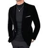 shownicer Blazer da Uomo Slim Fit con Un Bottone Giacca Formale da Lavoro con Tasche Blazer a Collo V Casual Giacche da Abito Slim Fit Elegnate Formale Blazers Suit Jacket A Vino Rosso XL