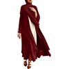 KBOPLEMQ Abbigliamento da preghiera per donne Preghiera musulmana chiffon Abito aperto islamico Ramadan Eid Mubarak Donne Robe con Hijab Abiti eleganti Abaya Dubai Turchia Islam Caftano, O grigio., M