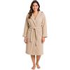 Buccia di Mela Accappatoio Uomo Donna in spugna 100% Cotone con Cappuccio Tasche e cintura 390 gsm (IT, Testo, XL, Regular, Regular, Blu)