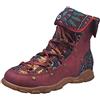 Generic Stivali gotici da donna piatti - Stivali invernali vintage con lacci antiscivolo piatti stivaletti corti stivali da neve comodi scarpe da trekking, marrone, 39