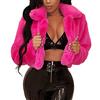 Onsoyours Cappotto Donna Invernale Taglie Forti Elegante Pelliccia Cappotto Donna Pelliccia Ecologica Cappotto di Capispalla Soffice Trench Parka Cappotto A Vino Rosso L