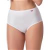 Liabel 6 Paia di Culotte in Cotone Elasticizzato Modello D55. Bianco Taglia 7