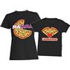 t-shirteria Coppia Magliette Madre Figlio Personalizzabili Nome Personalizzato Pizza Love Pizza Pizza Family Madre Figlio Ragazzino Maschietto Set Famiglia Festa Mamma
