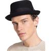 HIMESPORT Pork Pie Hat Breaking Bad Cappelli Porkpie Cappelli Feltro di Lana Heisenberg Cappello Mens Brimmed Cappelli Fedora, Nero, L