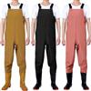 Generic Pantaloni da pescatore da donna con stivali, impermeabili, traspiranti, da pesca, da lavoro, con bretelle, da lavoro, per attività all'aperto, in softshell, estivi, Colore: rosso, 39