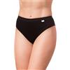marcLuis - Slip Mini in Morbido Cotone Elasticizzato a Vita Alta con Ampia sgambatura, Confezione da 6 Pezzi, Colore: Nero, Taglia XL