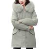 shownicer Cappotto Giubbotto Donna Invernale Piumino Cappotti Imbottita Caldo Parka Felpa con Cappuccio in Pelliccia Giacche Trapuntato Giaccone Outdoor Coat A Rosa S
