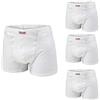 PRIMAL Boxer Uomo - Slip Uomo Offerta 4 Pezzi in Cotone Elasticizzato Taglie Maxi CONFORMATO (Boxer Bianco, 3XL/56)