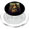 Awawa Rock Hyrax Monna Lisa Holding Rock Hyrax Awawa Funny Art Portrait PopSockets PopGrip per MagSafe