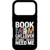Reading Cat Lover Bookworm Mom Aesthetic Custodia per iPhone 17 Pro Book Mom Cat Lover I miei libri e gatti hanno bisogno di me