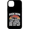 Reading Mama Feline Lover Bookworm Cat Custodia per iPhone 14 Plus Prenota mamma amante dei gatti solo un altro capitolo Cat Nap